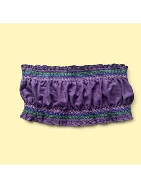 Purple smocked  #boho crop top by #urbanoutfitters